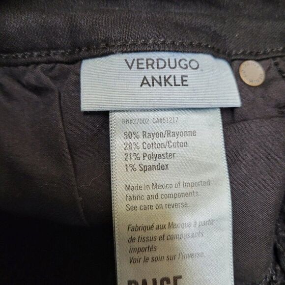 Paige Jeans Womens Size 27‎ Verdugo Ankle Skinny Black Overdye Mid Rise - Picture 15 of 16